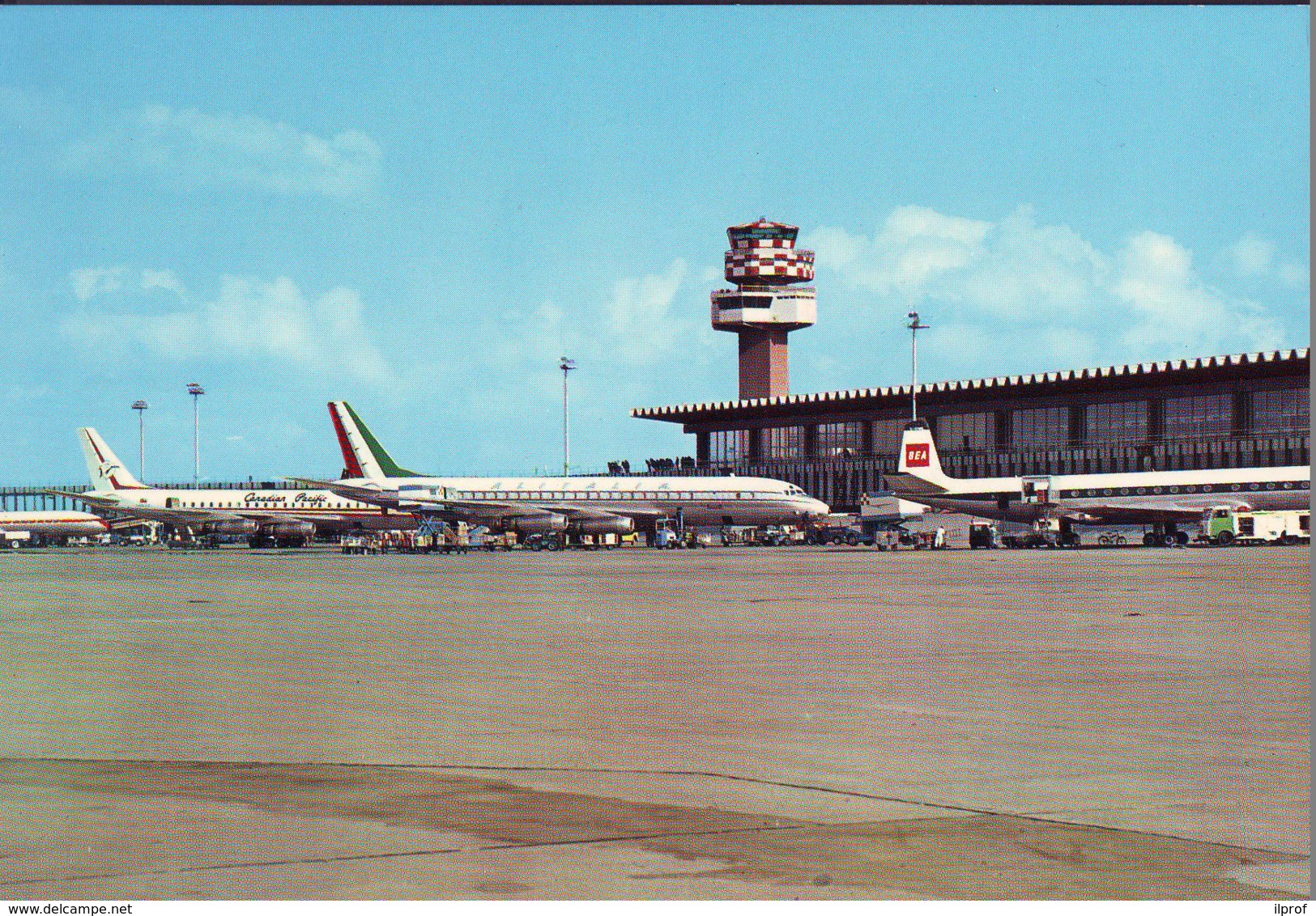 Aerei Alitalia + Canadian Pacific Ad Aeroporto Fiumicino Anni '70 - Aerodromi