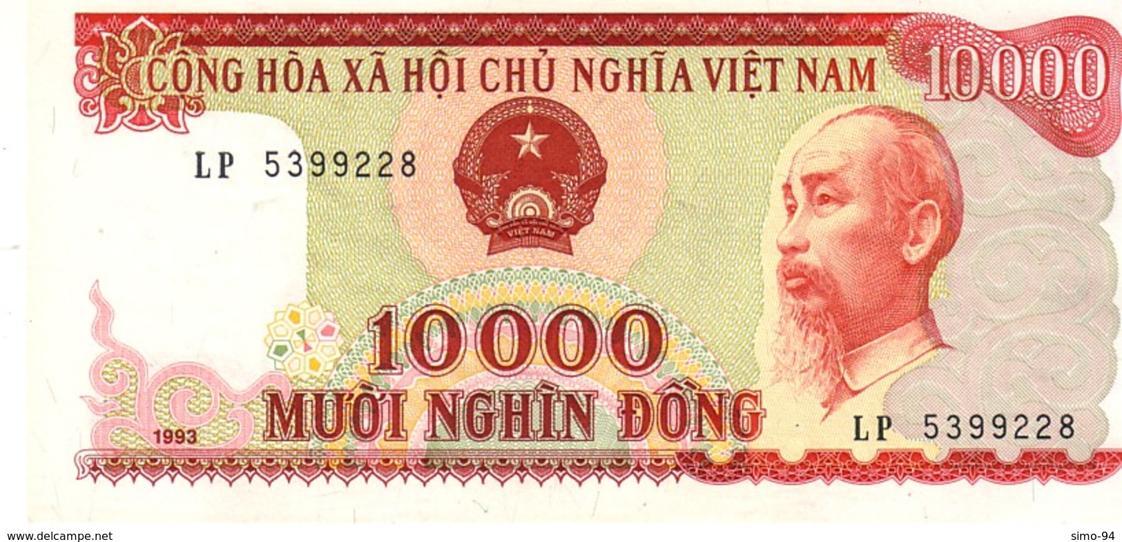 Vietnam P.115 10000 Dong 1993  Unc - Vietnam