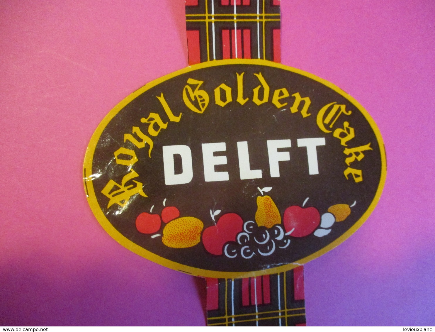 Cake Aux Fruits/ Royal Golden Cake /DELFT/  Vers 1920-1930        ETIQ158 - Andere & Zonder Classificatie