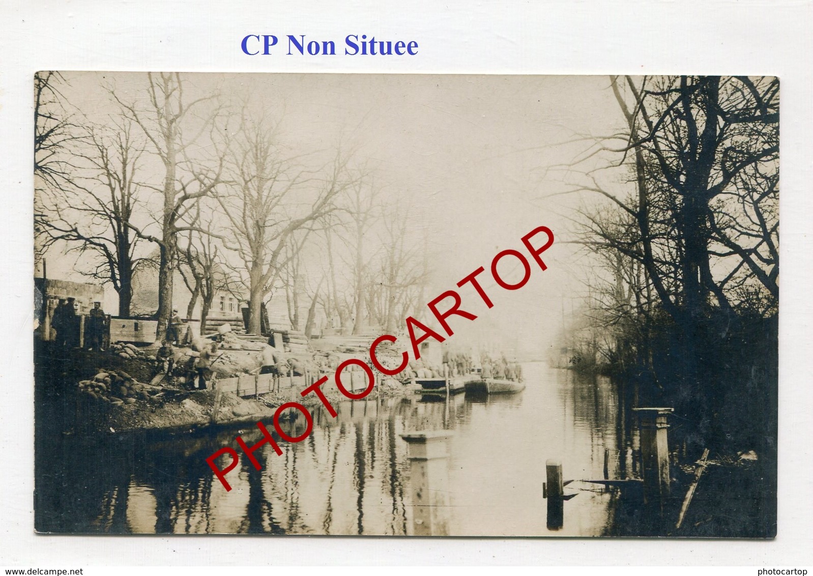 Carte NON SITUEE-Canal-Peniches-CARTE PHOTO Allemande-GUERRE 14-18-1WK-BELGIEN-Flandern-??? - Autres & Non Classés