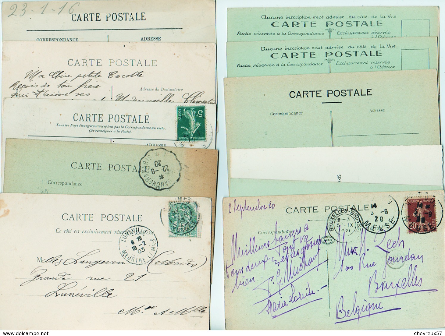 VILLES ET VILLAGES DE FRANCE - LOT 33 - 70 cartes anciennes - dont rares diverses régions à étudier