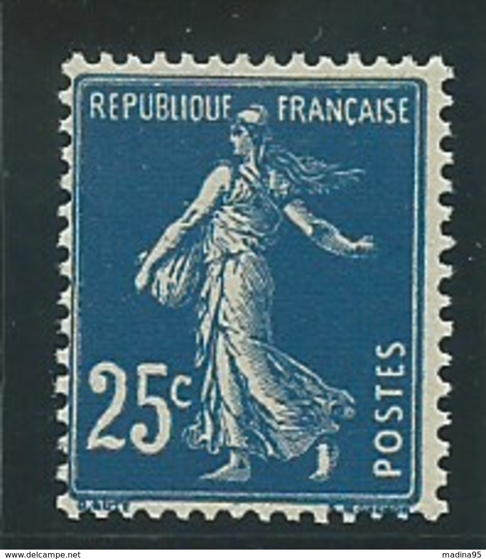 FRANCE; **, N° YT 140a, Bleu Foncé, T.IA, TB - 1906-38 Semeuse Camée