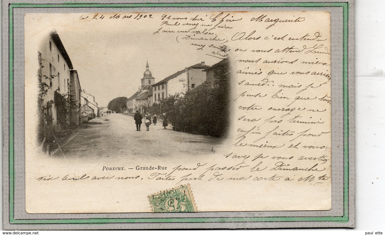 CPA - POUXEUX (88) - Aspect De L'entrée Du Bourg Par La Grande-Rue En 1902 - Pouxeux Eloyes