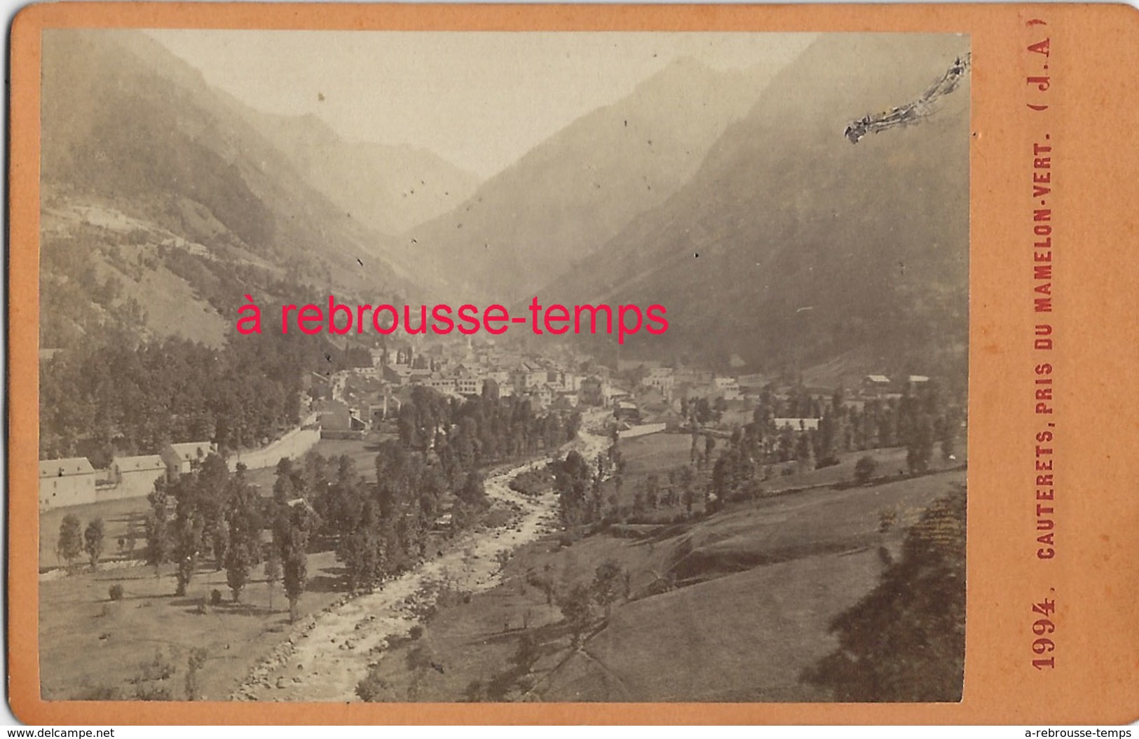 Format CDV-photo Fin XIXe- Cauterets Pris Du Memelon Vert  N°1994 - Pyrennées - Lieux