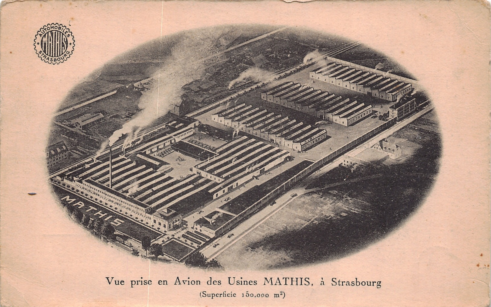 STRASBOURG  - Vue Prise En Avion Des Usines MATHIS ( Vers 1910 /1920 ?) - Strasbourg