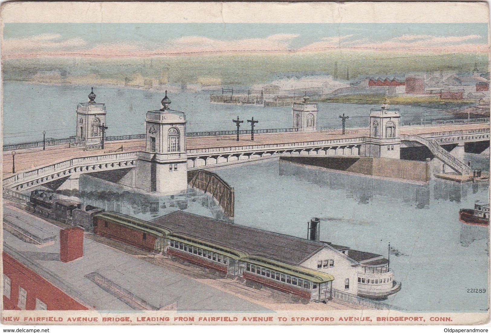 POSTCARD UNITED STATES - NEW FAIRFIELD AVENUE BRIDGE, BRIDGEPORT   , CONN. - Bridgeport