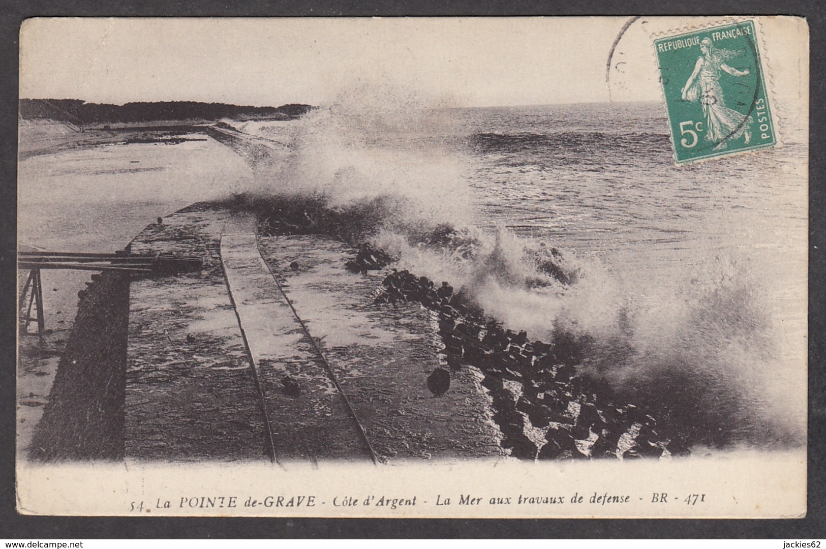 100678/ LE VERDON-SUR-MER, Pointe De La Grave, La Mer Aux Travaux De Défense - Altri & Non Classificati