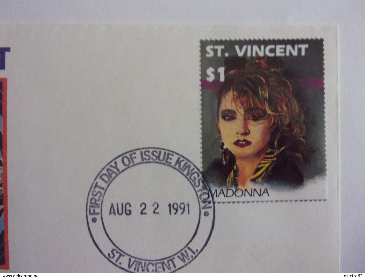 FDC  Saint Vincent 1991 Chanteuse Madonna ST.Vincent - Chanteurs