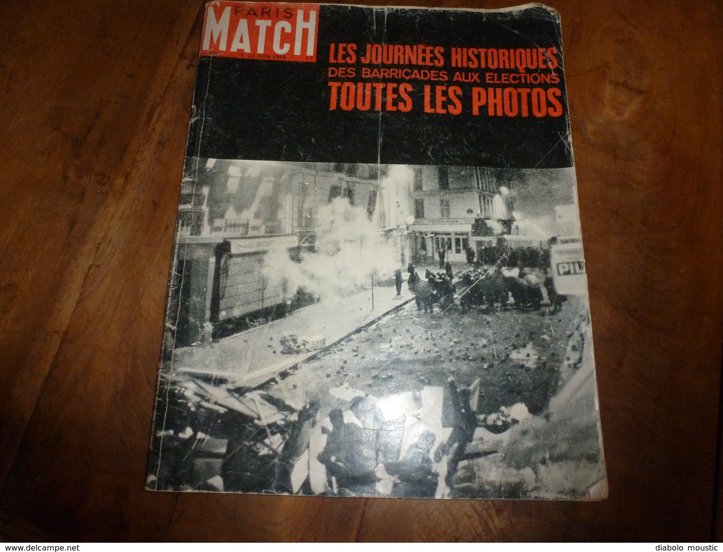 1968  PARIS-MATCH - Les Journées Historiques Des Barricades De Mai 68 - TOUTES LES PHOTOS (Cohn-Bendit, Etc) - Politik