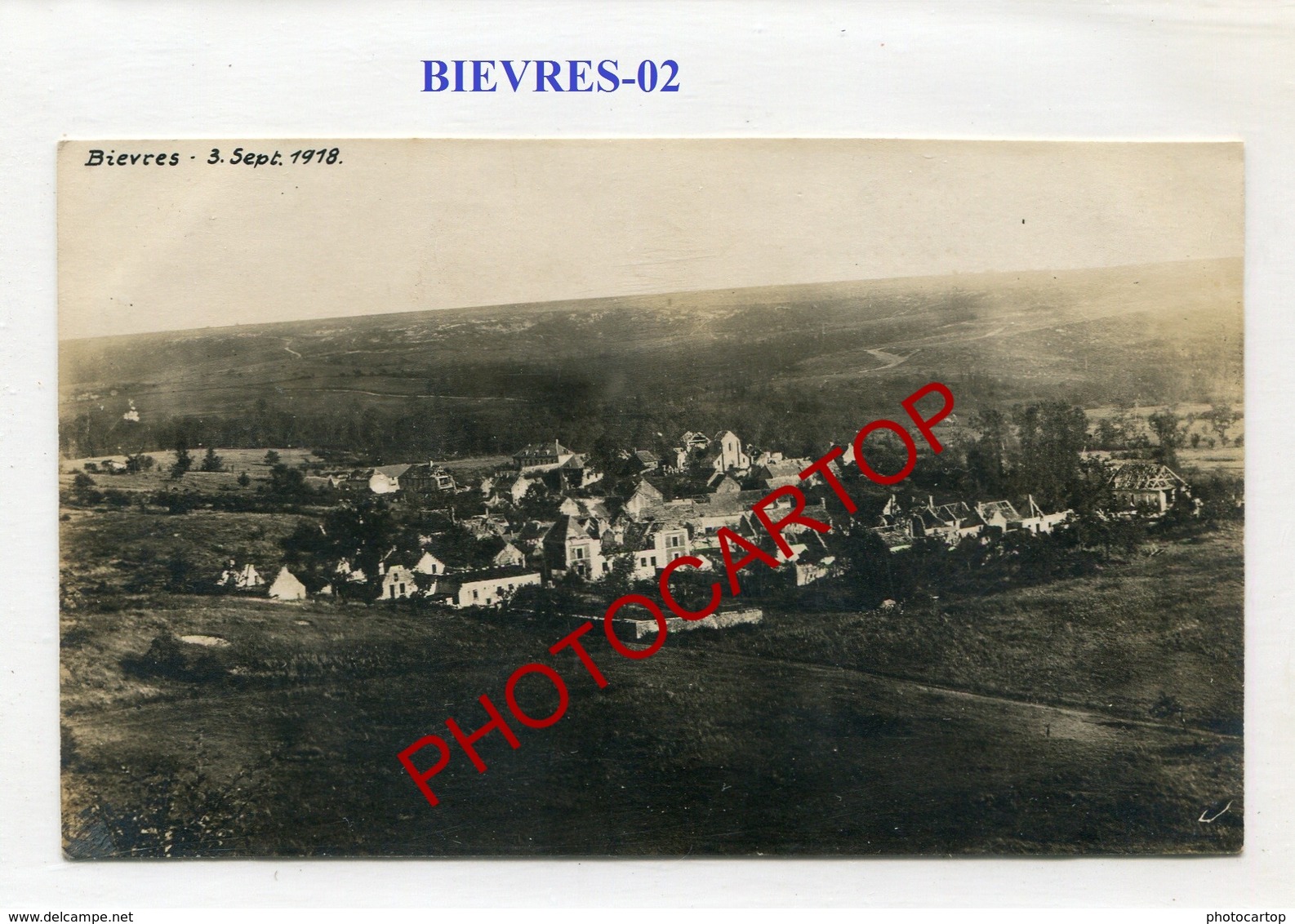 BIEVRES-CARTE PHOTO Allemande-GUERRE 14-18-1WK-France-02- - Autres & Non Classés