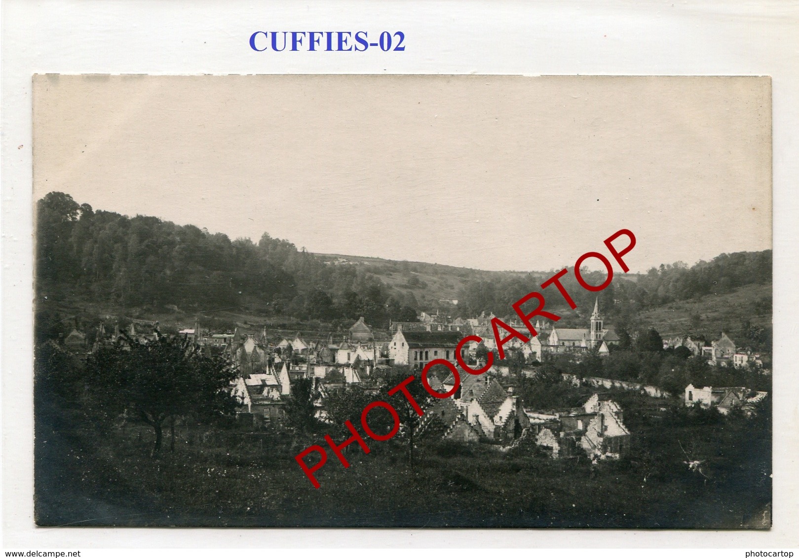 CUFFIES-CARTE PHOTO Allemande-GUERRE 14-18-1WK-France-02- - Autres & Non Classés