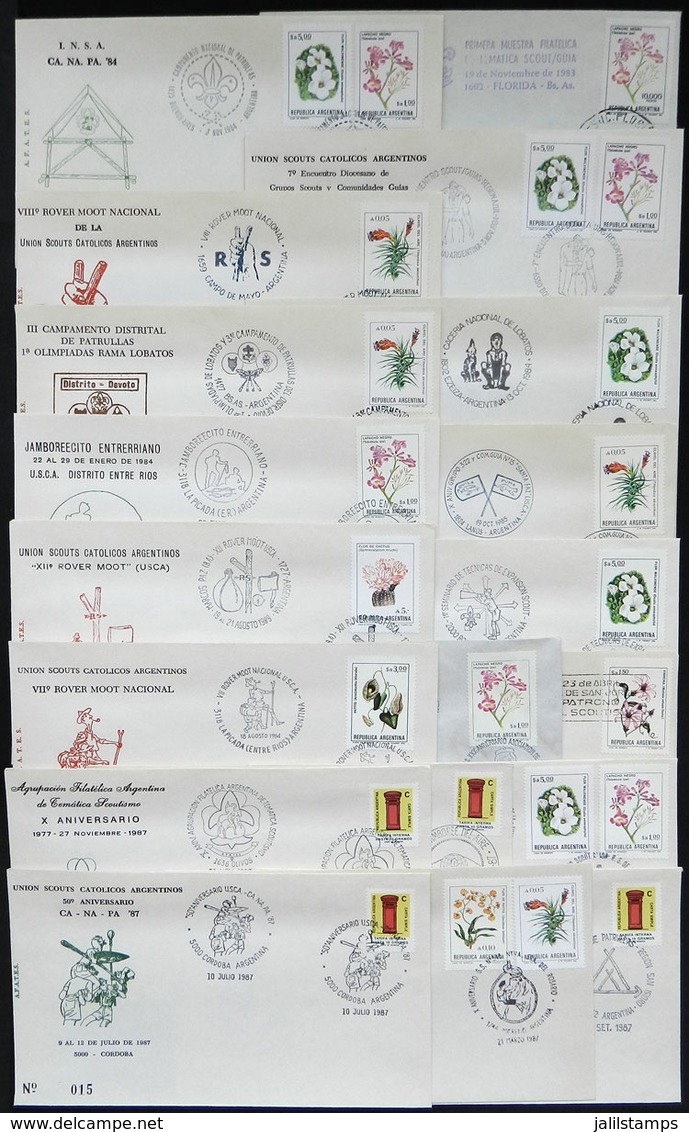 TOPIC SCOUTS: 19 Covers Of Argentina With Special Postmarks Of Varied Jamborees And Other Events, Excellent Qual - Altri & Non Classificati