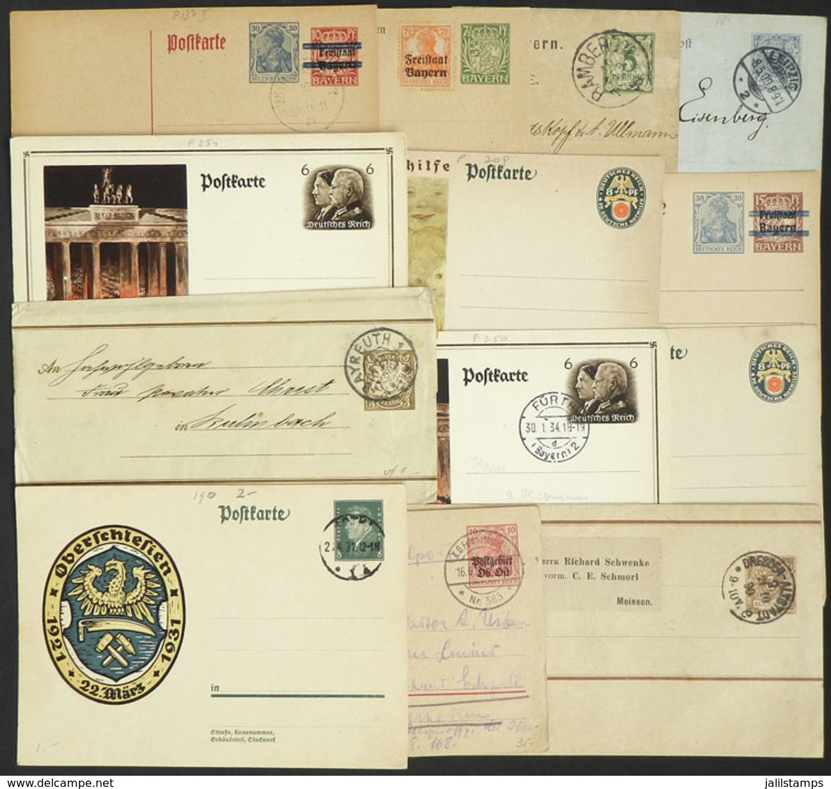 GERMANY: 13 Varied Postal Stationeries, Some Used - Sonstige & Ohne Zuordnung