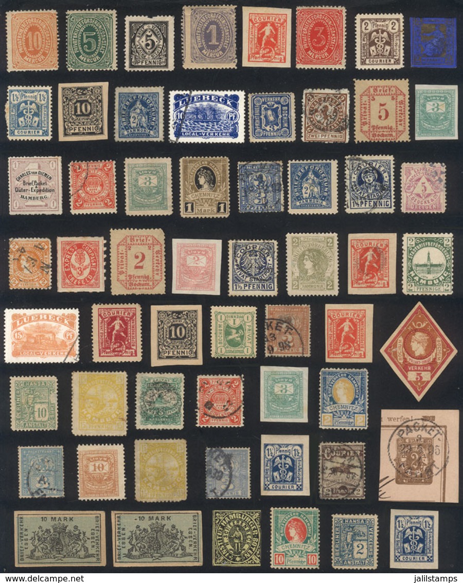 GERMANY: LOCAL STAMPS: Over 230 Old Stamps, Used Or Mint (several Without Gum), Some With Small Defects, Most Of Fine To - Sonstige & Ohne Zuordnung