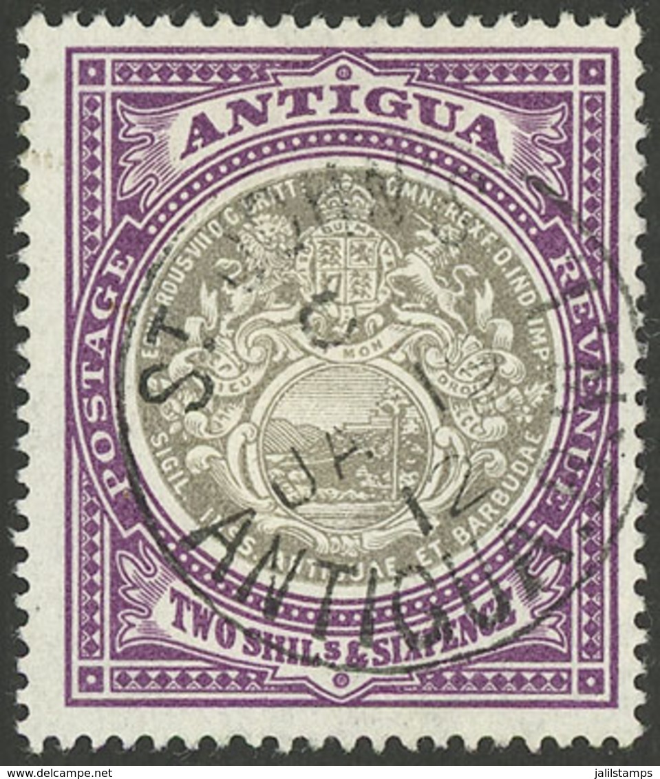 ANTIGUA: Sc.29, 1903 2/6 Coat Of Arms, Used, Excellent Quality! - Sonstige & Ohne Zuordnung
