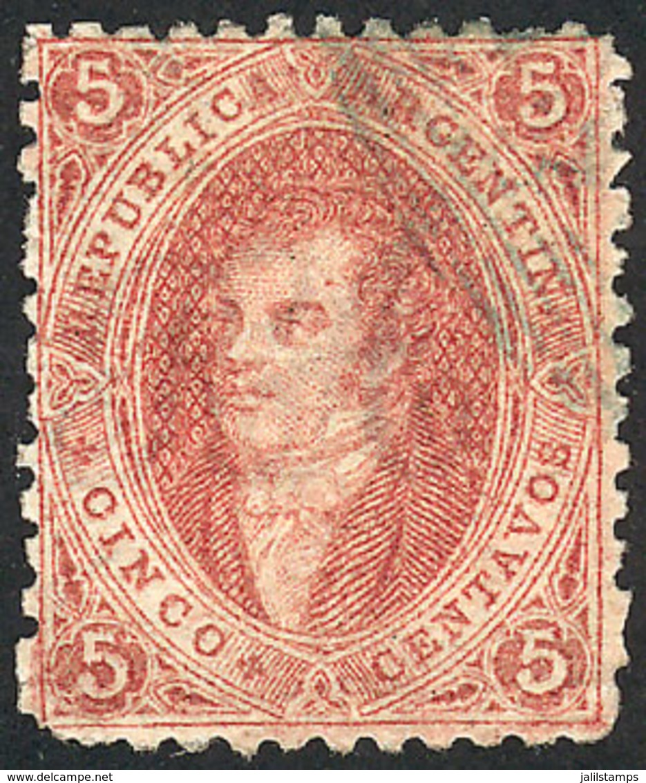 ARGENTINA: GJ.19, 1st Printing, With VARIETY: Spot On The Temple, VF! - Altri & Non Classificati