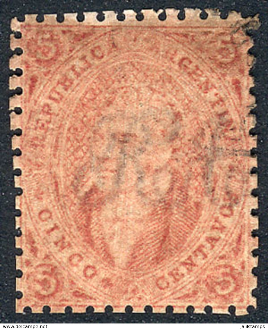 ARGENTINA: GJ.20jd, 3rd Printing With Mulatto And Vertically Dirty Plate Varieties, VF. Catalog Value US$100. - Autres & Non Classés