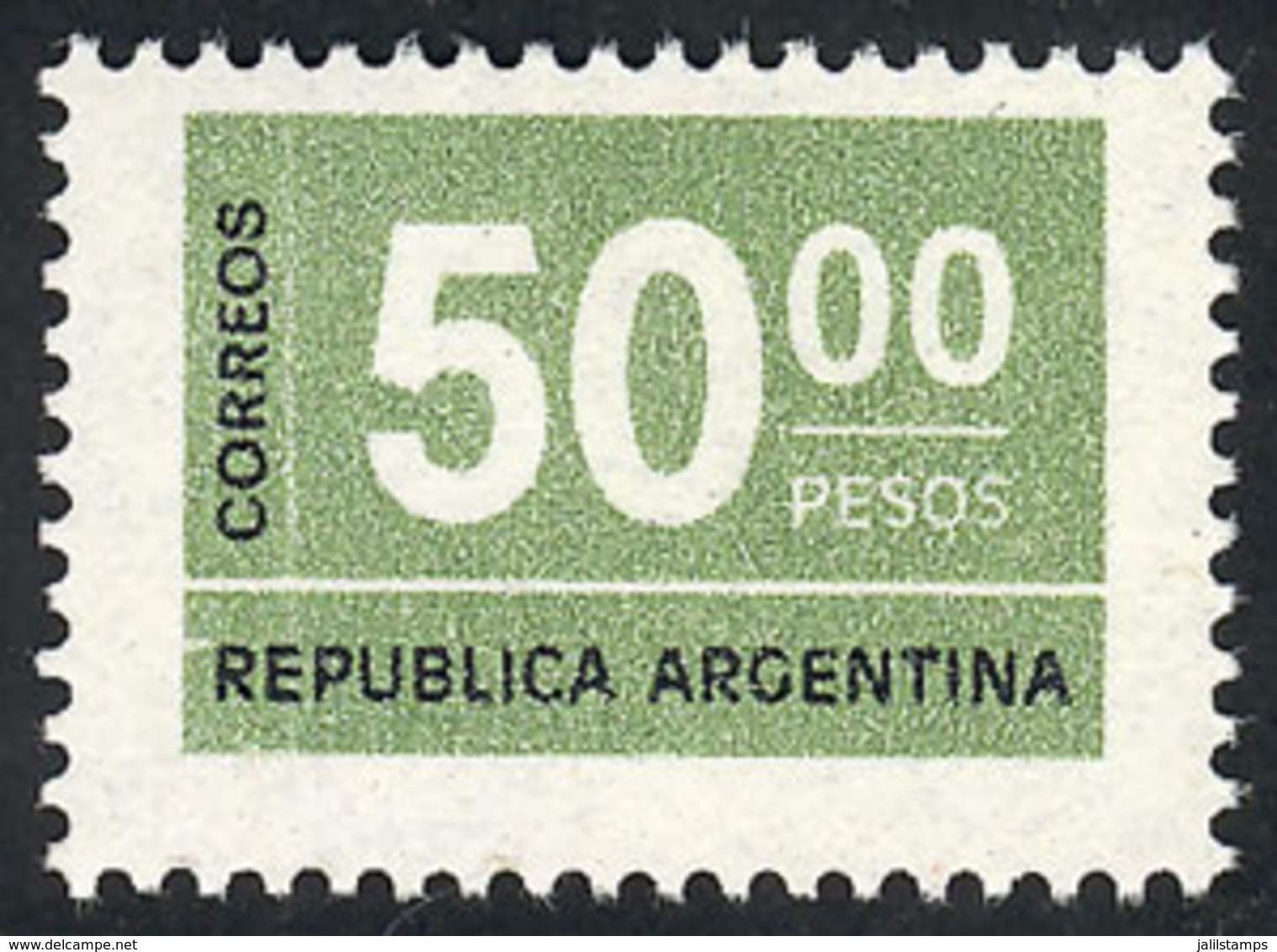 ARGENTINA: GJ.1732N, 1976 50P. Figures Printed On UV NEUTRAL PAPER, Excellent Quality, Catalog Value US$75. - Other & Unclassified