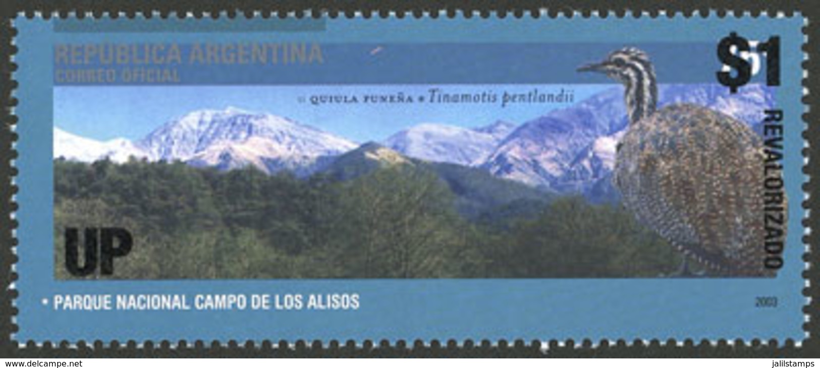 ARGENTINA: GJ.4251a, 2018 Provisional Of $1 On 75c. With SILVER COLOR OMITTED Variety, Excellent And Very Rare (a F - Sonstige & Ohne Zuordnung