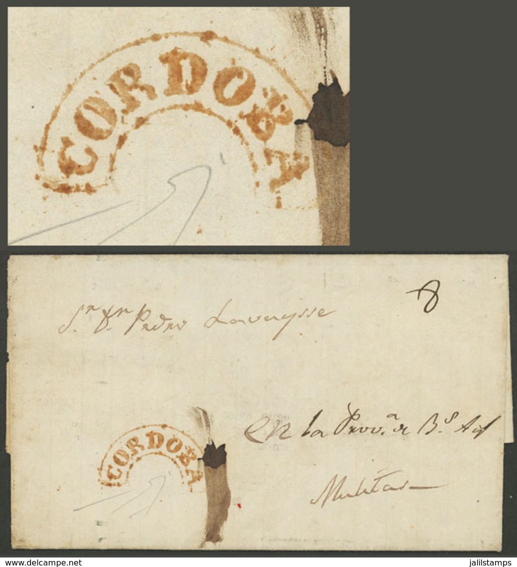 ARGENTINA: GJ.CBA 6, Interesting Entire Letter Sent To A Soldier On Duty In The Province Of Buenos Aires (I Presume - Préphilatélie