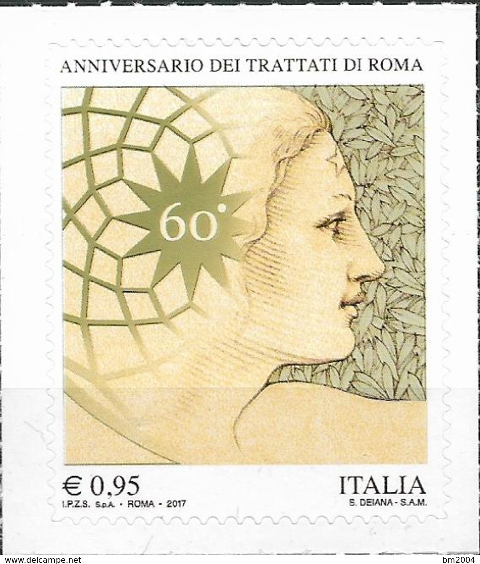 2017 Italien Mi.3973 **MNH    60 Jahre Römische Verträge. - 2011-20: Ungebraucht