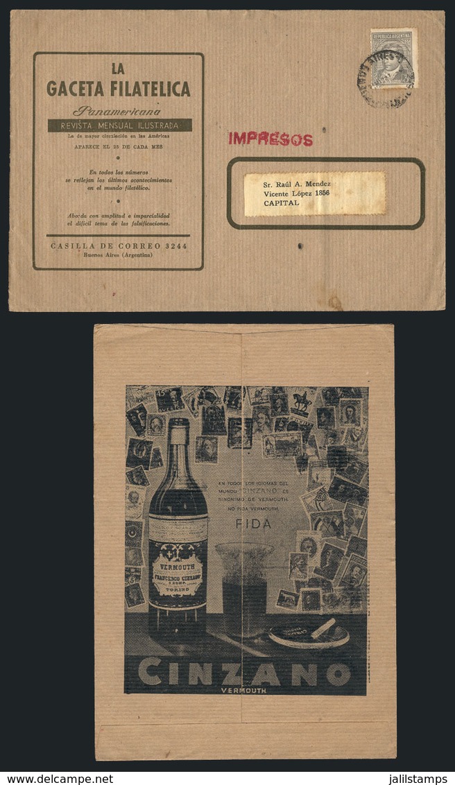 ARGENTINA: Cover With Printed Advertising On Back: CINZANO (and Worldwide Stamps), Used In Buenos Aires On 21/AP/19 - Autres & Non Classés