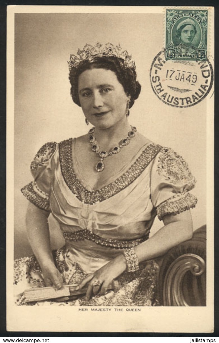 AUSTRALIA: Queen Elizabeth The Queen Mother, Maximum Card Of JA/1949, VF Quality - Cartoline Maximum