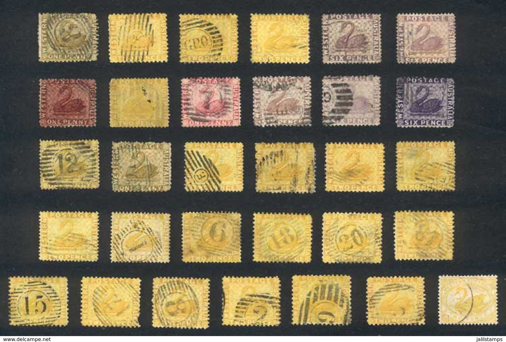 WESTERN AUSTRALIA: Lot Of Used Classic Stamps, Very Fine General Quality, HIGH CATALOG VALUE!! - Oblitérés