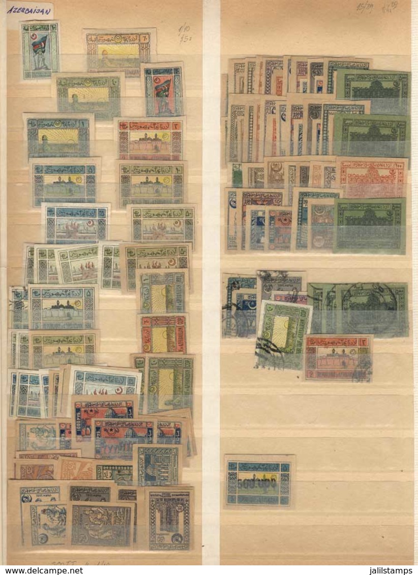 AZERBAIJAN: Tens Of Stamps On Stock Page, Very Interesting Lot For The Especialist, Very Fine Quality! - Aserbaidschan