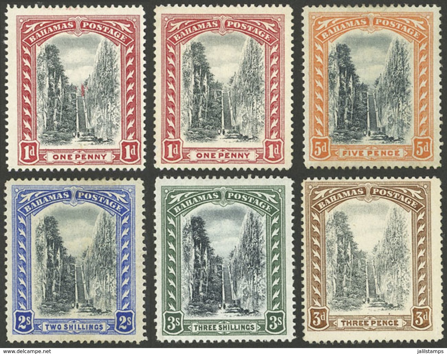 BAHAMAS: Sc.33/36, 1901/3 Queen's Staircase, Cmpl. Set Of 4 Mint Values (+ Other Values Printed Later), VF - Sonstige & Ohne Zuordnung