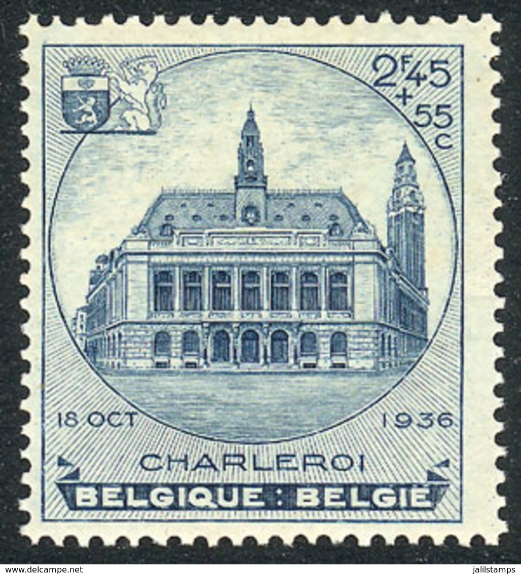 BELGIUM: Sc.B179a, 1936 Charleroi Philatelic Exposition, Unmounted, VF Quality, Catalog Value U$60. - Sonstige & Ohne Zuordnung