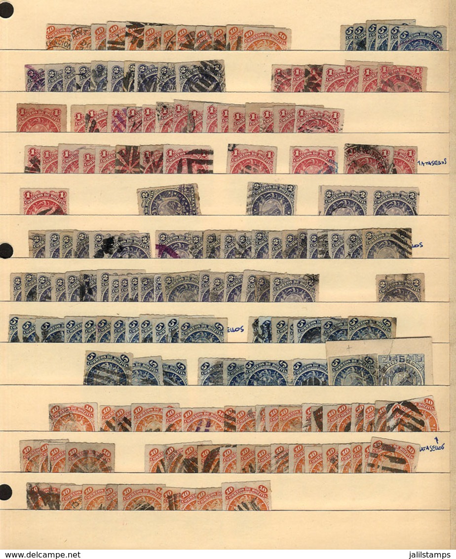 BOLIVIA: Several THOUSANDS Stamps Mounted On Stock Pages, Almost All Used And In General Of Fine To Very Fi - Bolivia