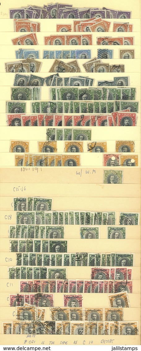 CHILE: Large Number Of Stamps (many Hundreds) Mounted On Stock Pages, Most Used And In General Of Fine To - Chile