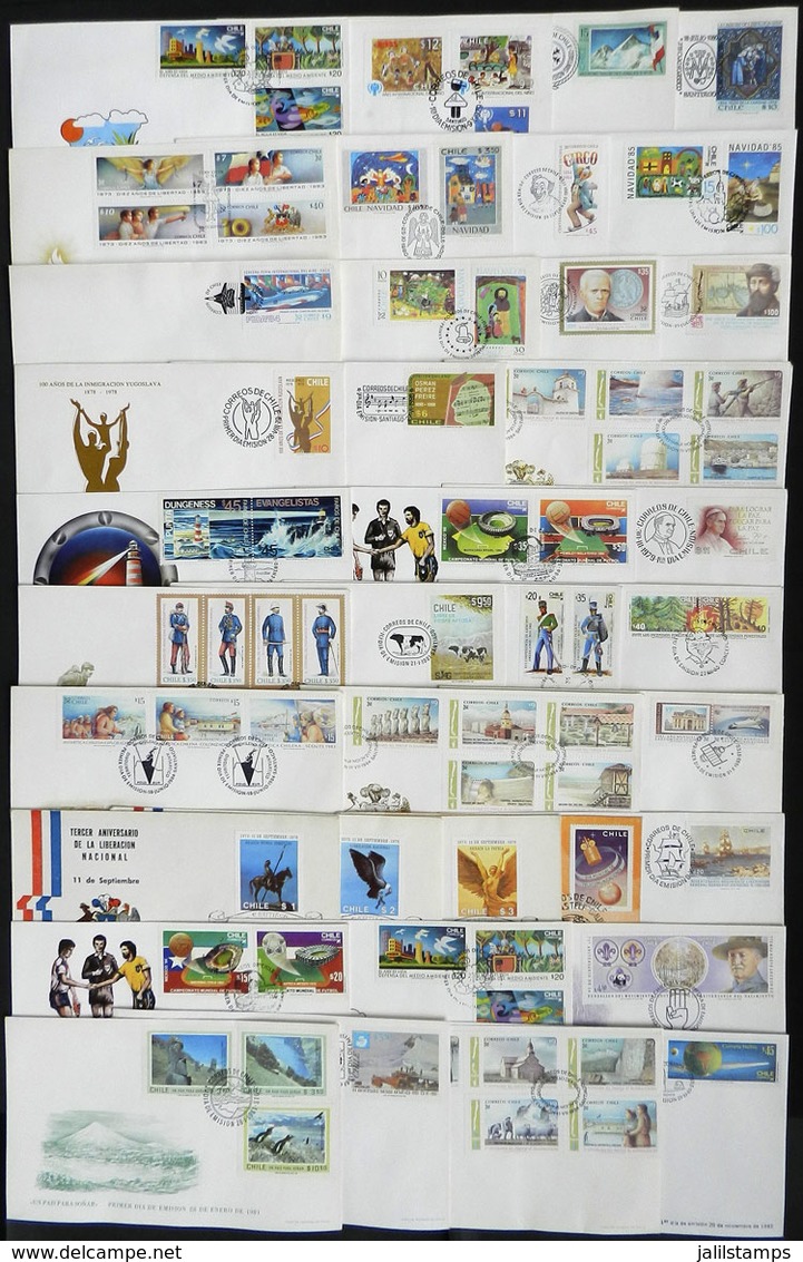 CHILE: About 108 Modern FDC Covers (of The 1970s And 1980s), VERY THEMATIC, Very Fine Quality! - Chile