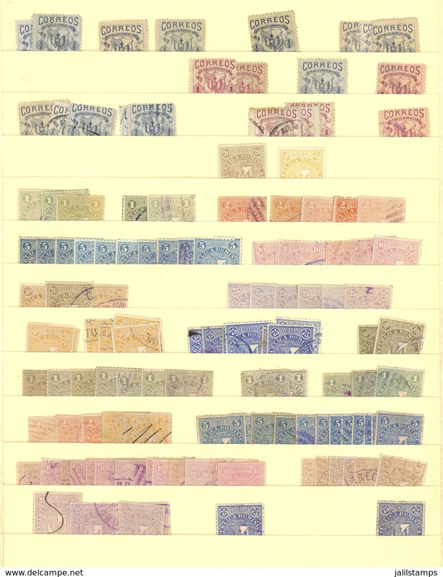 DOMINICAN REPUBLIC: Large Number Of Stamps (many Thousands) Mounted On Stock Pages, Used And Mint, High Catalog Value! - Dominikanische Rep.