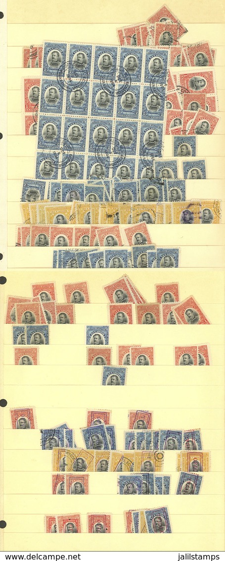 ECUADOR: Large Number (probably Thousands) Of Stamps Mounted On Stock Pages, Most Used (perfect Lot To Look - Equateur