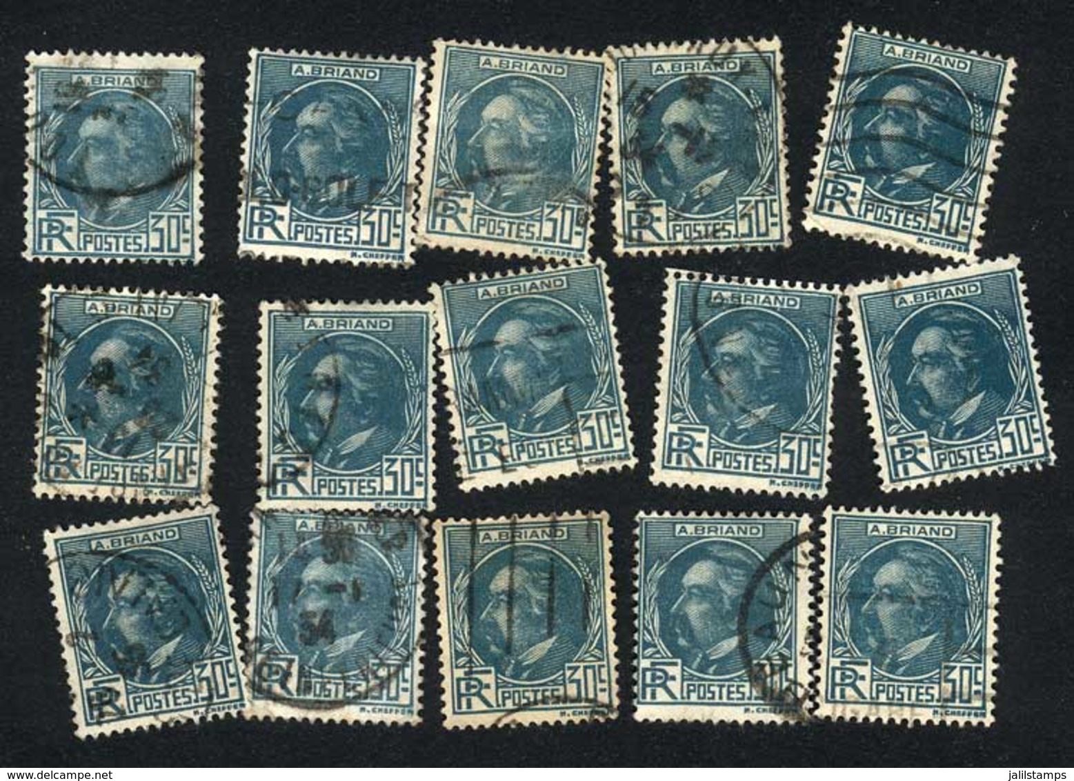FRANCE: Yvert 291 X15 Used Examples, Very Fine Quality, Catalog Value Euros 137+ - Sonstige & Ohne Zuordnung
