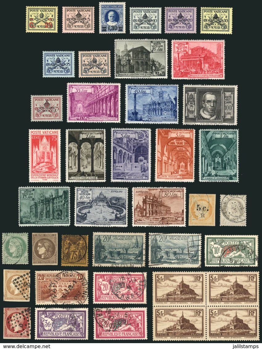 FRANCE + VATICAN: Interesting Lot Of Good Values, The General Quality Is Fine To VF, High Catalogue Value, Good Oppo - Sonstige & Ohne Zuordnung