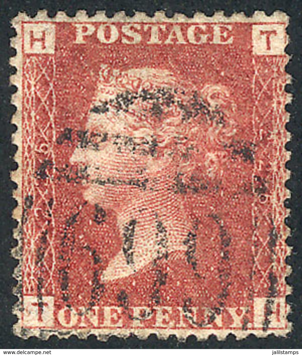 GREAT BRITAIN: Sc.33 (SG.43), 1p. Red-rose PLATE 225, "699" Cancel Of Bishops Sheerness (Kent), Very Fine Quality, Rare - Sonstige & Ohne Zuordnung