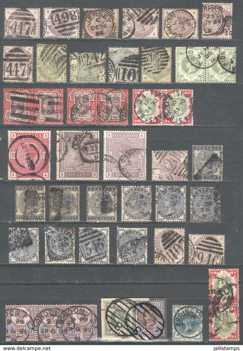 GREAT BRITAIN: Very Interesting Lot Of Used Stamps, Most Of HIGH CATALOGUE VALUE And Of Fine To Very Fine Quality - Autres & Non Classés