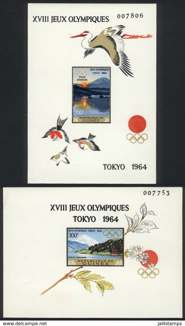 GUINEA: Olympic Games Tokyo 1964, 2 Imperforate Souvenir Sheets, MNH, Fine To Excellent Quality! - Guinea (1958-...)