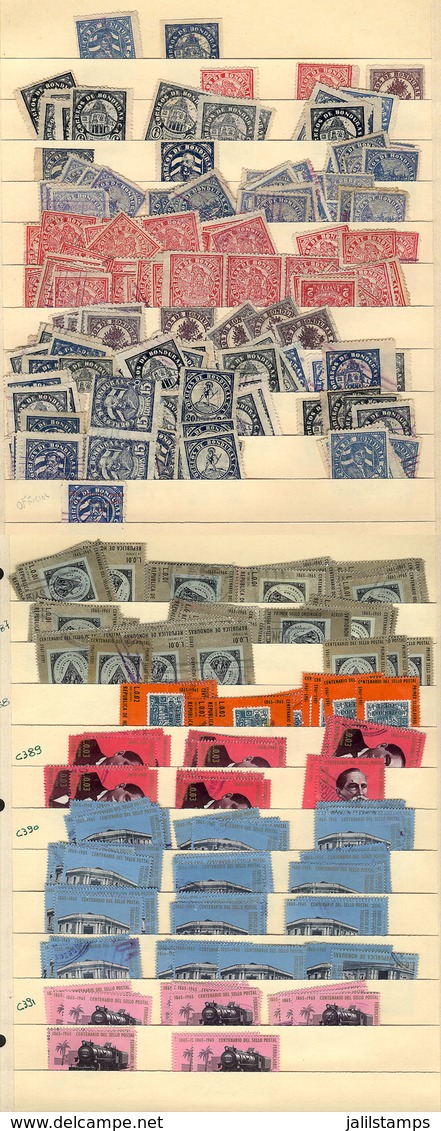 HONDURAS: Large Number (probably Thousands) Of Stamps Mounted On Stock Pages (official Stamps And Modern Def - Honduras