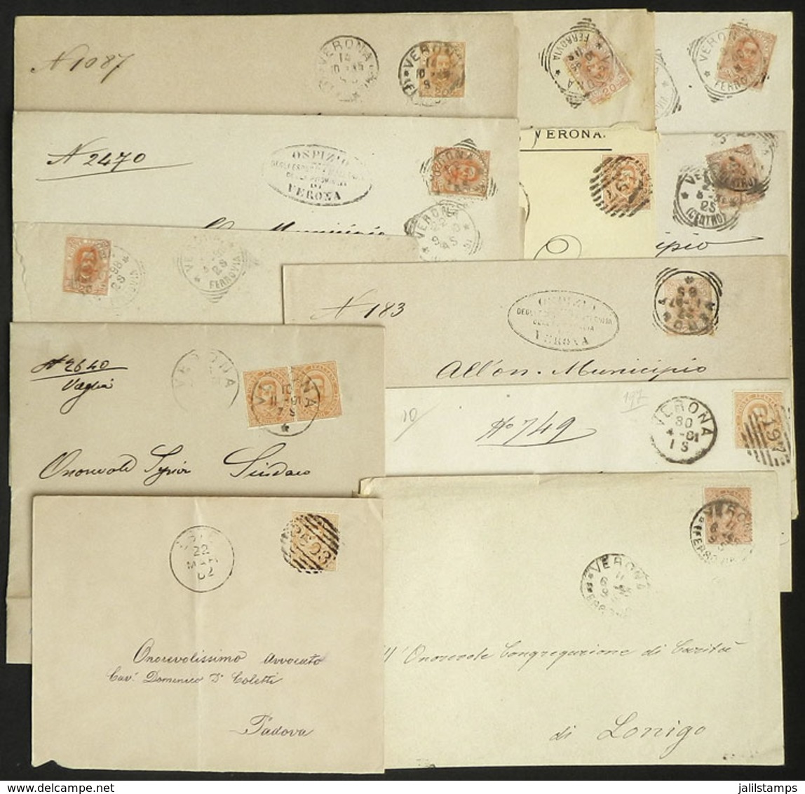 ITALY: 12 Covers And Entire Letters Used Between 1882 And 1901, Fine To VF Quality! - Non Classificati