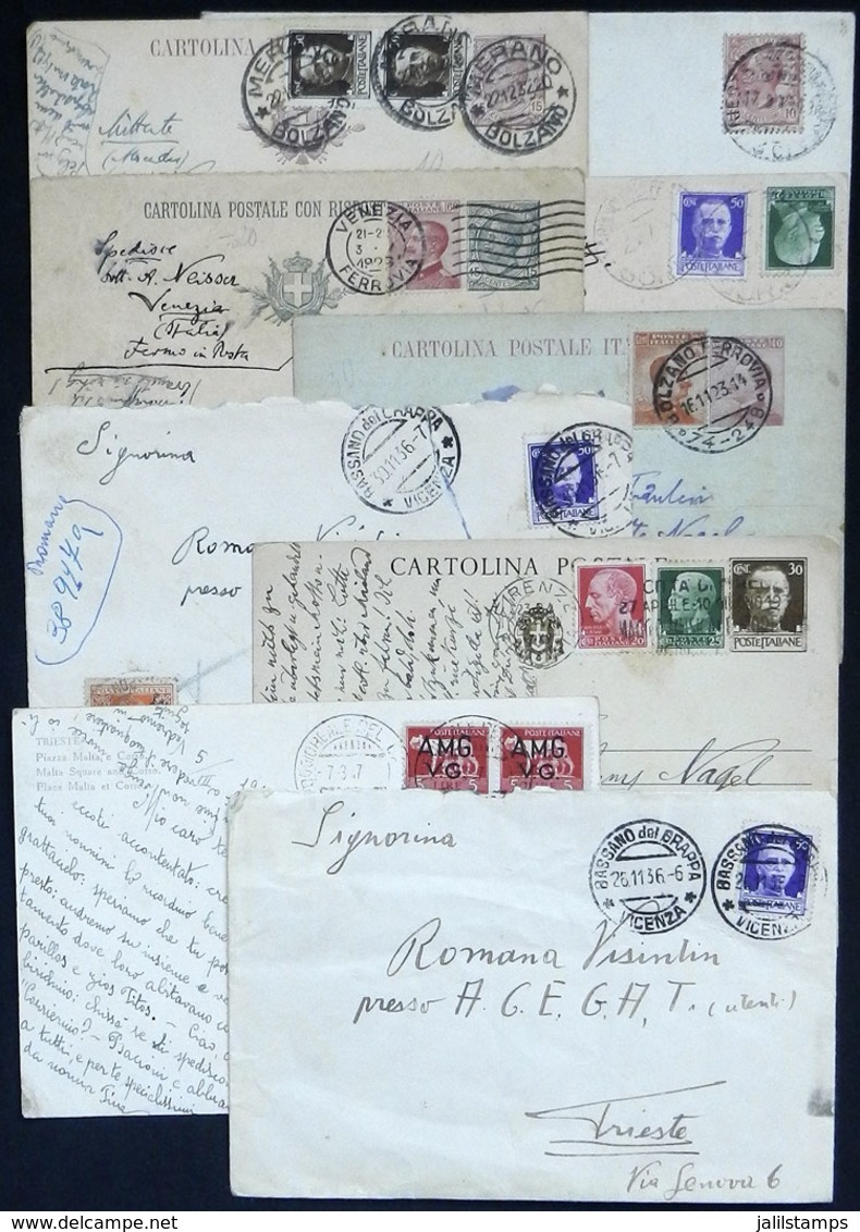 ITALY: 10 Covers And Cards Used Between 1919 And 1947, Some With Minor Faults, Low Start! - Non Classificati