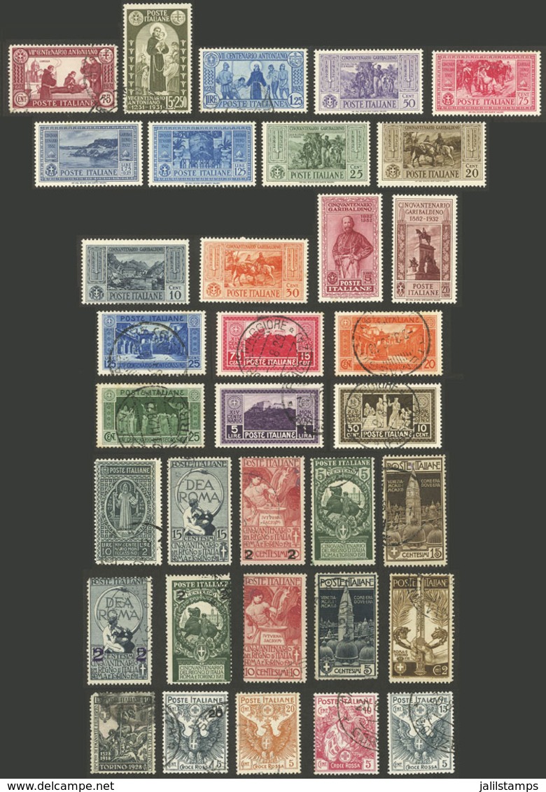 ITALY: Lot Of Good Stamps And Sets, Used Or Mint Lightly Hinged, Very Fine General Quality, Scott Catalog - Non Classés