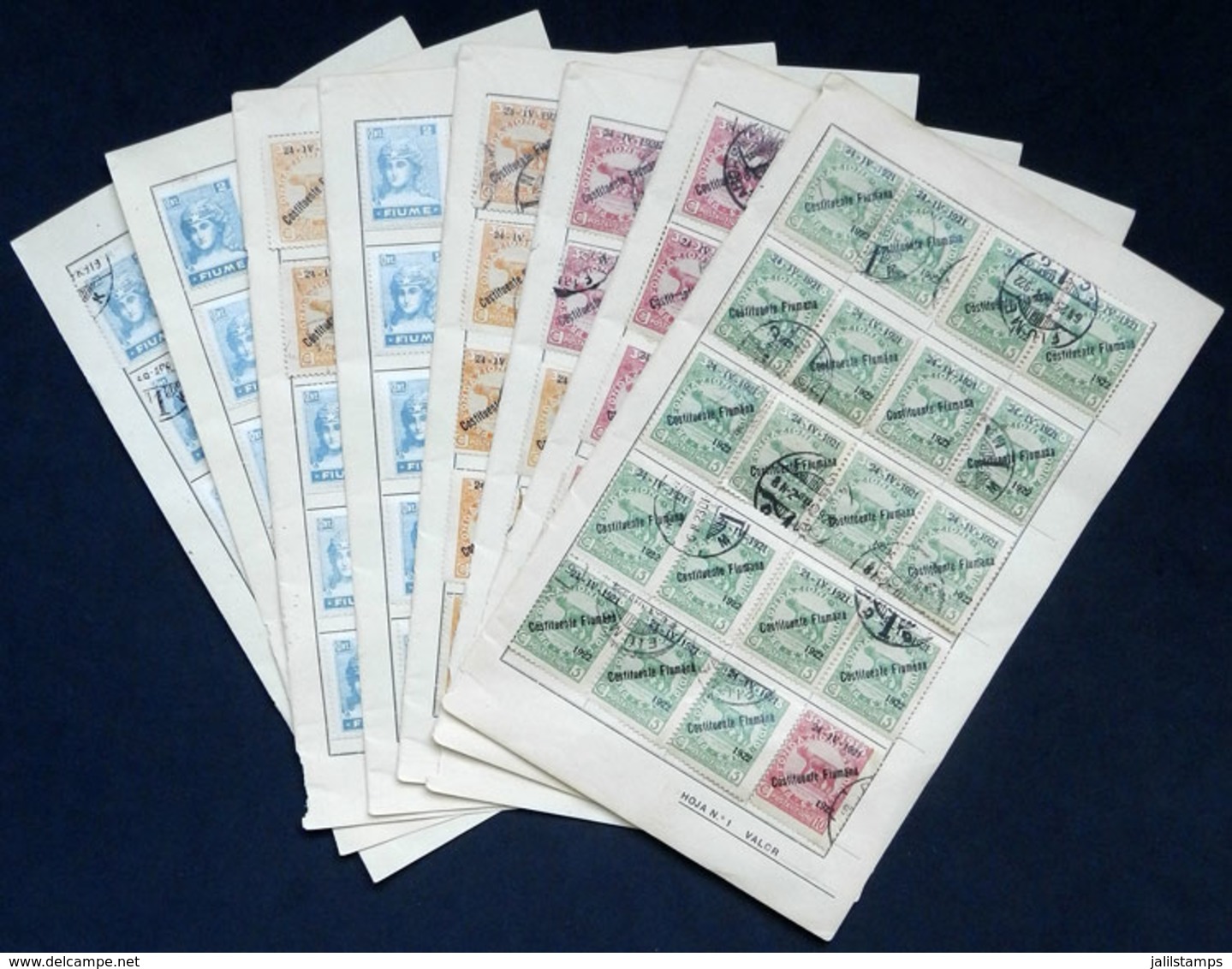 ITALY - FIUME: 9 Pages Of Approvals Book With (approximately) About 180 Stamps, Used Or Mint, Fine To Very Fine G - Fiume