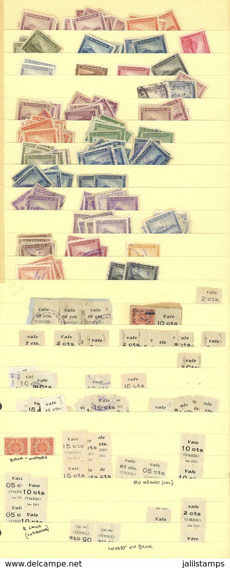 NICARAGUA: Large Number Of Stamps (many Hundreds) Mounted On Stock Pages, Most Used (perfect Lot To Look For - Nicaragua