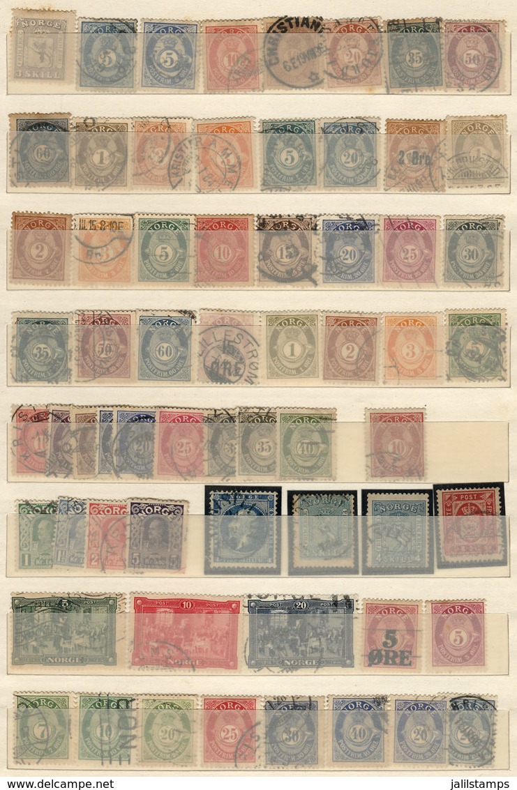 NORWAY + DENMARK: Collection Mounted In Stockbook Pages, Including Classic And Scarce Stamps, And Some Very Interest - Sonstige & Ohne Zuordnung