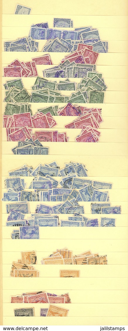 PANAMA: Large Number Of Stamps (many Hundreds), Most Of Airmail, Mounted On Stock Pages, Most Used (perfec - Panama