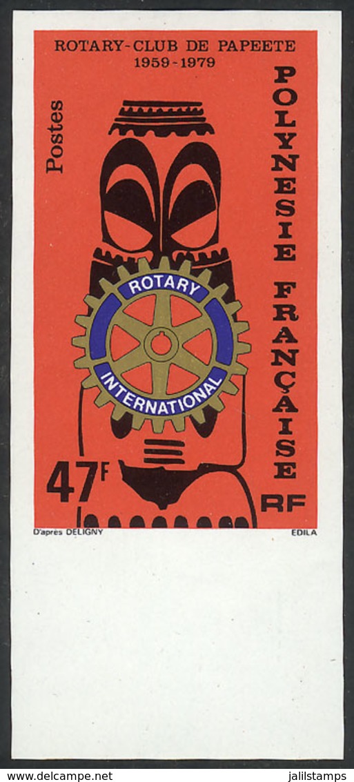 FRENCH POLYNESIA: Sc.326, 1979 Rotary, IMPERFORATE Variety, Superb! - Autres & Non Classés